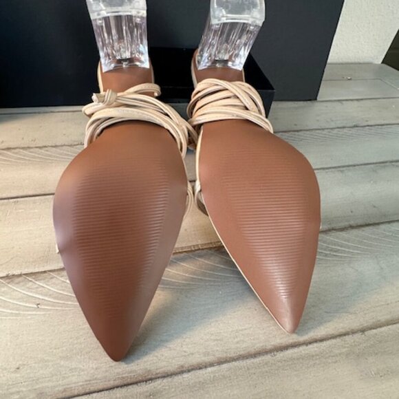 Smash Tabby Pointy Toe Heeled Sandals Wraparound Ankle Straps Nude NEW 11 NWT - Picture 8 of 8